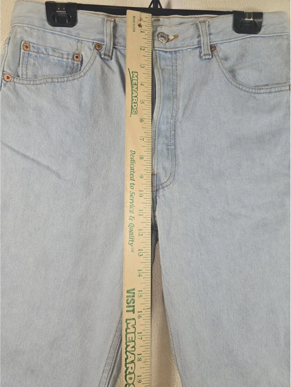 Vintage 90s Levis 501 Made in USA Denim Shorts Jorts Light Wash Men 34